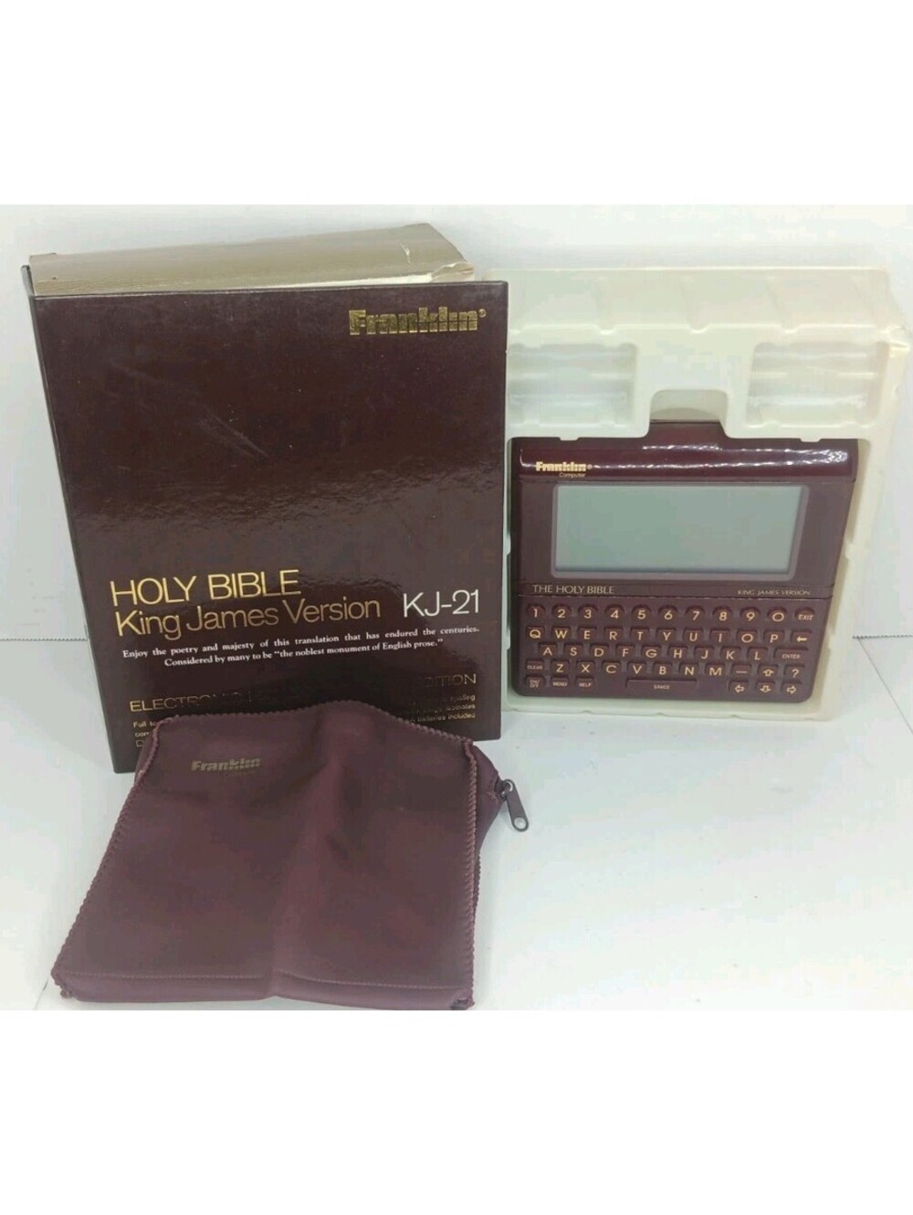 Franklin Holy Bible King James Version Model KJ-21 Electronic Handheld Works